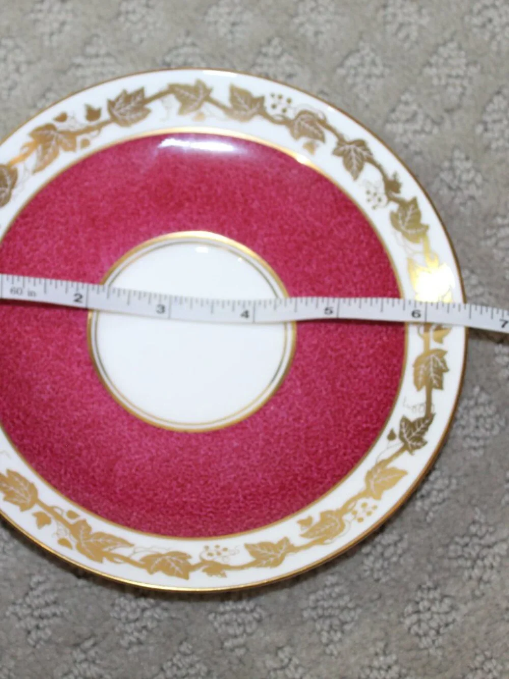 Set of 2 Soup Cups & Saucers Wedgwood Whitehall W3994 Powder Ruby Bone China